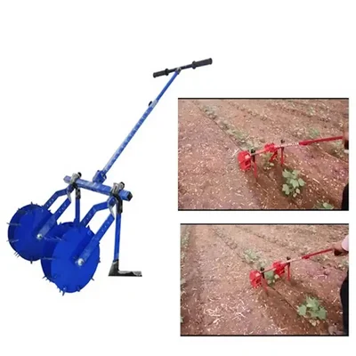 Heavy Duty 12 inch Double Row Manual Push Pull Weed Roller